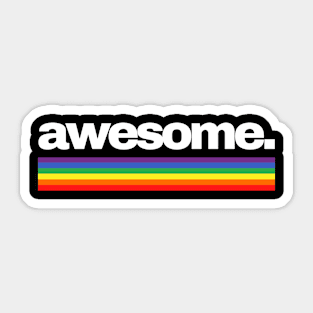 Awesome, pride color lines Sticker